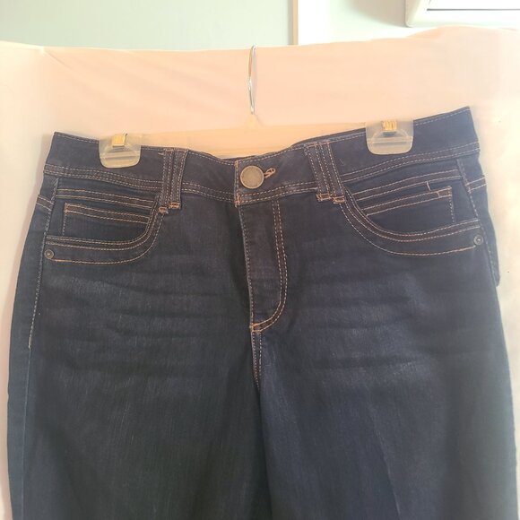 Democracy Jeans Women's Size 14 Dark Wash AB Technology Denim Skinny Mid Rise - Picture 3 of 6